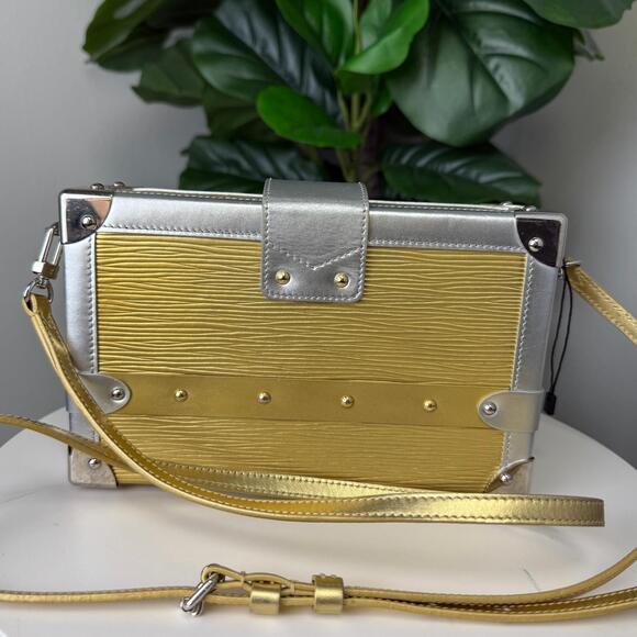 💎✨Authentic LOUIS VUITTON Metallic Epi Petite Malle Gold - Picture 2 of 6